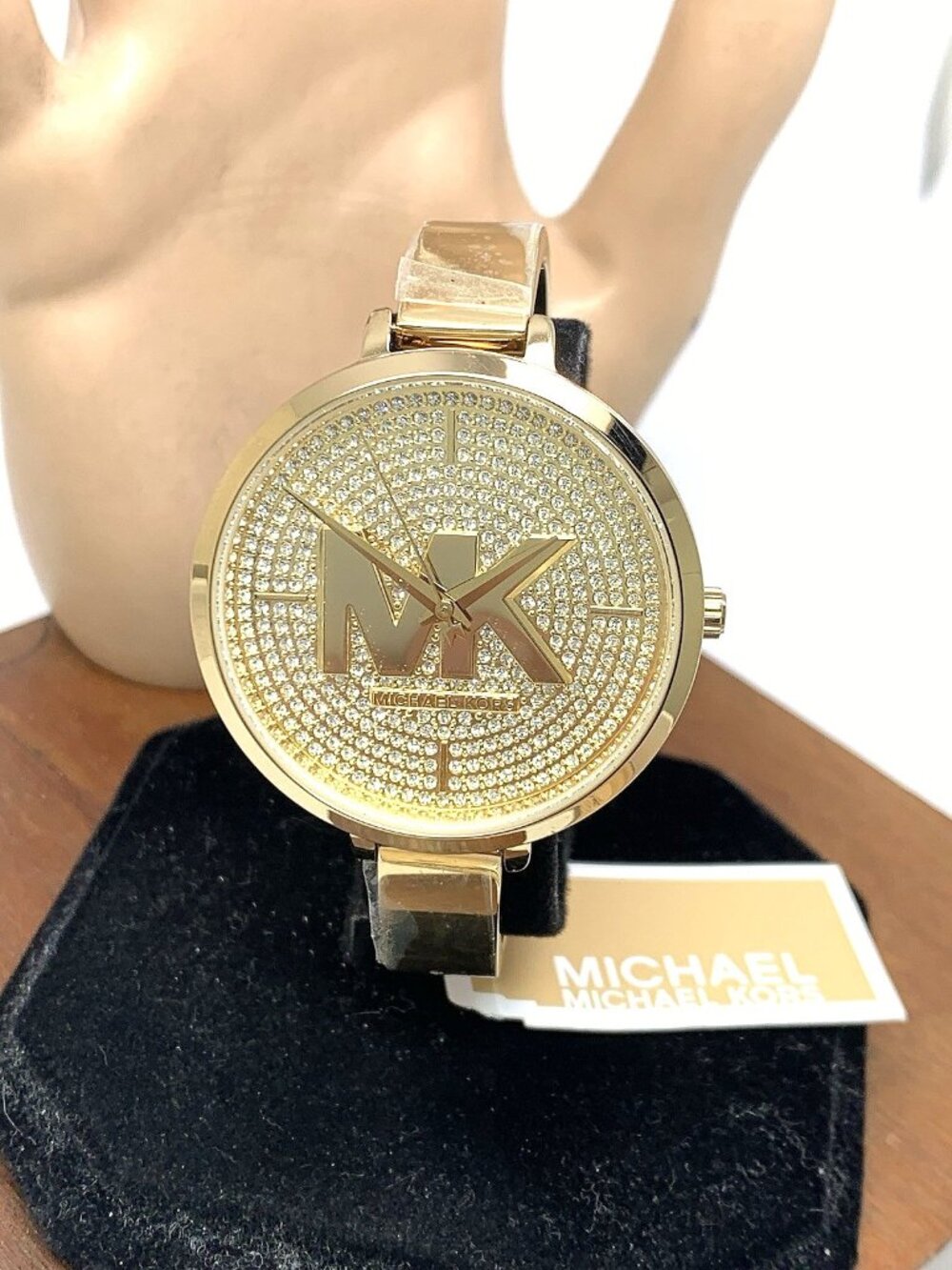 Michael Kors Women's Watch MK4469 Gemmed Bangle Quartz Gold Stainless Steel 38mm